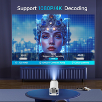 HY300 Pro Proyectores Videojuego Video Proyector Mini Teléfono Móvil Android 12 Smart Tv Portátil Home Cinema Video 4K