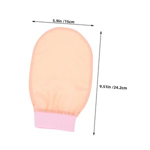 Custom Logo Exfoliating <b>Glove</b> Natural Plant <b>Silk</b> Exfoliating <b>Gloves</b> & Mitts Set Hammam Bath Mitt Body Scrub Exfoliator - Product Image 2