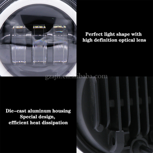 4.5 inch LED sương mù ánh sáng với đôi mắt thiên thần đi qua đèn DRL bóng đèn cho Harley Davidson <span class=keywords><strong>daymarker</strong></span> Harley Moto đèn sương mù với mắt thiên thần - Product Image 6