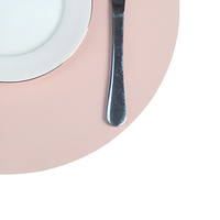 Set de table rond de luxe en PVC lavable, isolant thermique, imperméable et anti-taches pour hôtels et restaurants