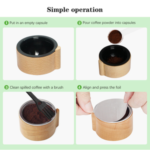 Cápsulas de Café Reutilizables para <span class=keywords><strong>Nespresso</strong></span> Vertuoline, Soporte de Recarga con Tapa de Aluminio, 1 Juego - Product Image 5