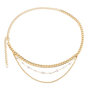 Chaîne de corps multicouche pour femme avec perles d'imitation, accessoire de taille décontracté et tendance - Product Image 4