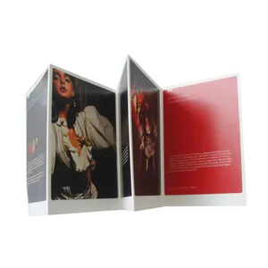 Trifold personalizado, producto promocional de negocios, folleto de impresión, folleto publicitario