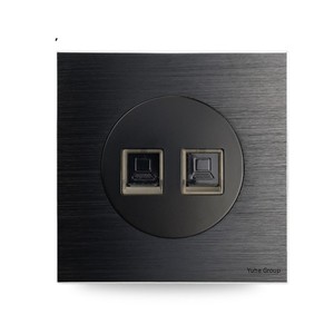 Prises murales tactiles en aluminium pour appareils électroménagers, téléphones et ordinateurs, avec mise à la terre standard, indice de protection IP65 - Product Image 1
