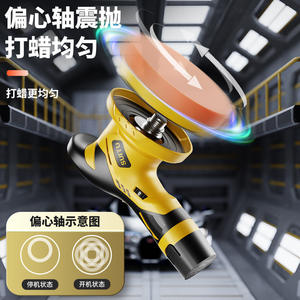 เครื่องขัดสีรถยนต์ไร้สาย Along The Way ขนาด 6 นิ้ว แบบแกนเอ็กเซ็นทริค สำหรับงานขัดละเอียดและเคลือบเงา - Product Image 3