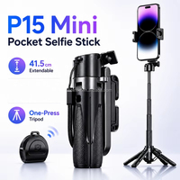 Offre Spéciale 2026 Nouveau Mini Trépied Perche à Selfie avec Télécommande Bouton Poussoir Unique 360° °   Rotation BT pour iPhone et smartphones