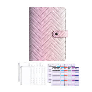 Business <b>Binder</b> Color Pu Leather Cover Notebook <b>Budget</b> Planner 6 Ring Loose Leaf Traveler Agenda Notebook - Product Image 3