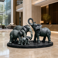 Sculptures d'éléphants en résine personnalisées, grandes sculptures de dessins animés, finition peinte à la main, couleur et logo personnalisés, décoration intérieure, cadeaux, artisanat en résine