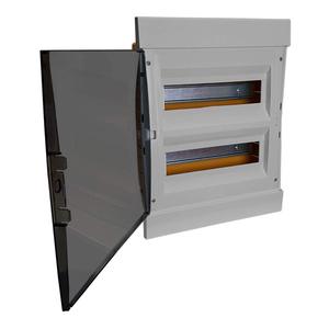 Quadro Elettrico da Parete Marlanvil per Interni, 12-26 Moduli, IP40, Pannello in ABS Grigio Resistente 970.24 - Product Image 1