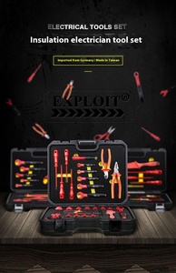 Ensemble d'outils à main portables en acier au chrome-vanadium CRV isolé, 10 pièces, garantie 1 an, kit de réparation automobile, étui moulé par soufflage, portable, 24 pièces - Product Image 6