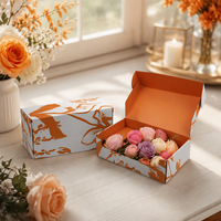 Boîte d'expédition pliable pour fleurs, personnalisable avec logo, recyclable, estampage à chaud, pour fleurs fraîches, emballage écologique