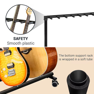 Support de guitare robuste avec base roulante et patins antidérapants pour exposition d'équipement de groupe, idéal pour la maison, la scène et le rangement en studio - Product Image 4
