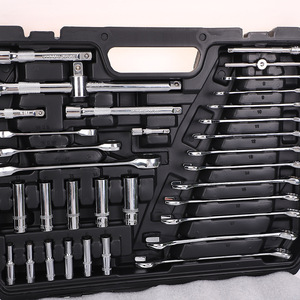 Jeu d'outils à douilles 150 pièces, embout hexagonal 1/4 pouce, acier à haute teneur en carbone, kit de réparation automobile portable - Product Image 4