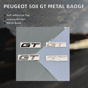 Peugeot 508 2019-2020 GT <b>Sticker</b> Side Badge Emblem <b>Car</b> Body Protection Metal Decoration Self-adhesive High Quality Single Use - Product Image 2