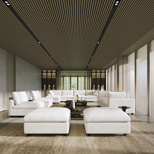 वोक्सहोम होटल लॉला विला अमेरिकी एल आकार कॉर्नर कॉर्डरॉय नरम सोफे सफेद 8 9 <span class=keywords><strong>10</strong></span> सीटर मॉड्यूलर एकांत सोफे सेट - Product Image 4