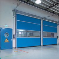 Porte à enroulement verticale en acier à grande vitesse, étanche, finie, pour atelier industriel en PVC