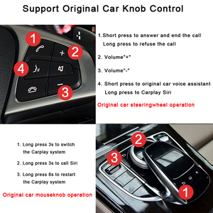 Para Apple CarPlay y Android Auto inalámbricos, Mercedes Benz NTG4.5 NTG4.7 NTG5.0 W176 W205 W212 W222 GLA GLC GLE GLS Clase A B C S - Product Image 3