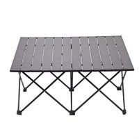 Mesa de Comedor Plegable Portátil de Aluminio Moderno para Picnic al Aire Libre, Camping y Muebles de Sala de Estar