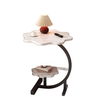 Table d'appoint ronde en bois moderne DISHI, mobile, pour la maison, la villa, l'hôtel, la chambre à coucher, le salon, table basse, meubles