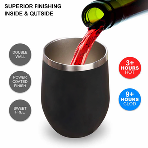 Taza de Café Personalizada de 12 oz, Tazas Térmicas de Acero Inoxidable, Vaso para Vino con Recubrimiento en Polvo de 12 oz, con Tapa Deslizante y Pajita - Product Image 5