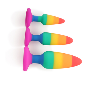 Verbazingwekkende Kleurrijke 3 Maten Siliconen Anale Plug Butt Seksspeeltjes - Product Image 3