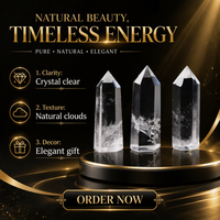 Pierre de cristal naturelle, quartz clair hexagonal, obélisque, colonne, pierre brute pour la décoration de la maison, du bureau, de la table, ornement, cadeau