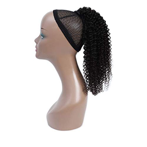 Facile da Portare Colore Naturale 26 30 inch Afro Crespo Ricci Coulisse Capelli Umani Estensioni Lunghe Code <span class=keywords><strong>di</strong></span> <span class=keywords><strong>Cavallo</strong></span> per le Donne Nere - Product Image 4