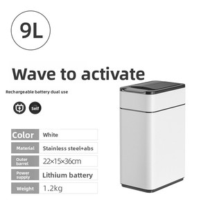 Nuovo Cestino Intelligente Jie'anhui con Sensore e Coperchio per <span class=keywords><strong>Bagno</strong></span>, Spazi Ristretti, Soggiorno e Cucina - Imballaggio Automatico - Product Image 6