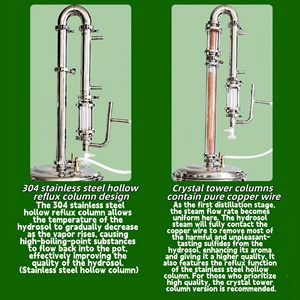 Distillateur d'huile essentielle de citronnelle en acier inoxydable 15-98 L, semi-automatique, à distillation sous vide, équipement de parfumerie à moteur électrique - Product Image 3