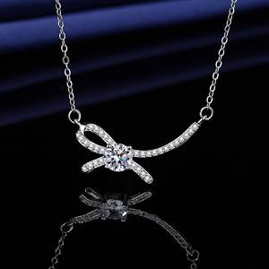 Collier plaqué argent, pierre de carbone haute teneur, diamant carré, goutte d'eau, forme poire, pendentif féminin, vente en gros - Product Image 4