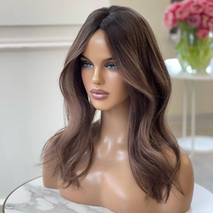 Large Stock Jewish Kosher Topper for Women Ash Brown Real Scalp 4x4 6x7 7x8 8x9 Silk Base Weft Back European Human Hair <strong>Toupee</strong> - Product Image 4