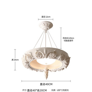 Designer Carved Resin Chandelier French Style Luxury Retro Lighting for <b>Dining</b> Room Living Room Bedroom-Main Palatial <b>Light</b> - Product Image 4