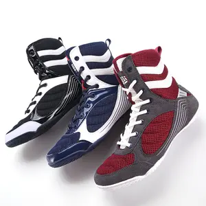 New professional boxing shoes soft non-slip breathable sneakers boxing shoes scarpe wrestling wrestling shoes china