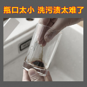 Long Handle Cleaning <b>Brush</b> Bamboo Bristle For <b>Bottle</b> Cup Vase Jug Kitchen Use - Product Image 5