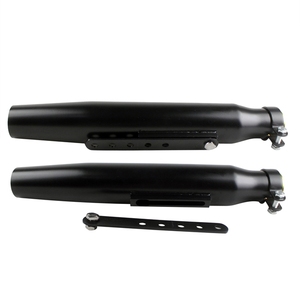 2PC / Paire Silencieux d'échappement vintage noir pour moto 415mm, tuyau de silencieux conique, réducteur 35-41mm pour <span class=keywords><strong>Harley</strong></span> Cafe Racer <span class=keywords><strong>Scrambler</strong></span> - Product Image 6