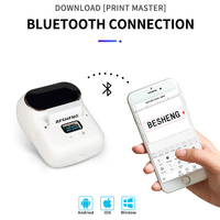 Desain asli AIMO M110 tampilan tinggi 203dpi pencetak gigi pintar biru Printer Label Mini