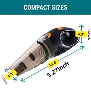 Tốt Nhất Bán Xách Tay Chân Không Xe Sạch Hơn DC 12V Mạnh Mẽ Mini Chân Không Đa-Sử Dụng Cầm Tay Máy Hút Bụi Aspirateur Đổ Voitur - Product Image 2
