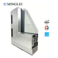 Ventanas de Vidrio Templado Triple con Aislamiento Térmico Estándar de Canadá, Ventana Abatible y Giratoria de Aluminio para Casa Pasiva de Bajo Consumo Energético