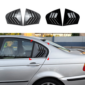 <b>Car</b> <b>Decals</b> Rear <b>Window</b> Triangular Louvered Carbon Fiber Texture Adhesive For Bmw 3 Series E46 1998-2005 - Product Image 1