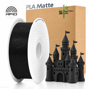 Filament d'imprimante 3D PLA Mat A1 A2L Original 1,75 mm 1 kg Bobine Bambu Lab |   Finition mate, reconnaissance intelligente RFID, certifié RoHS - Product Image 1