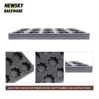 Loyang Panggang Anti Lengket Custom 15 Cup Bentuk Bintang untuk Muffin Kue Kering Pastry NEWSKY BAKEWARE Hitam