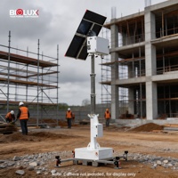 Tour solaire portable hors réseau avec panneau solaire 450W, batterie 2560Wh, mât télescopique 4m, tour solaire mobile pour vidéosurveillance