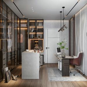 خزانة كبيرة للتخزين ببابين مرآة بتصميم عصري جاهزة الصنع خزانة أثاث مدمجة في خزانة غرفة نوم - Product Image 1