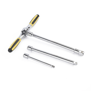 2024 nuovo acciaio inossidabile 3 1 barre di estensione a cricchetto tipo T smantellato maniglia combinazione chiave presa chiave Set OEM metrica - Product Image 1