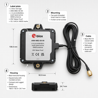 Antenne GNSS toutes bandes haute précision ANN-MB2 L1 L2 L5 E6 B3 avec support magnétique 5m SMA Mâle pour RTK, levés, drones et agriculture de précision