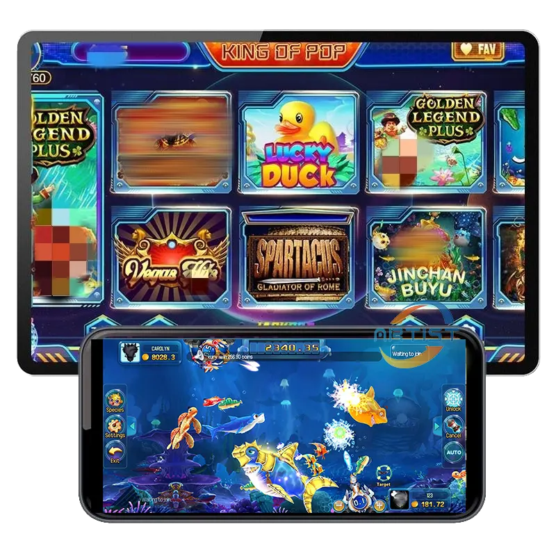 Online Fish Table Arcade Videojuego Software de habilidad Juegos Créditos Noble Software de juego en línea