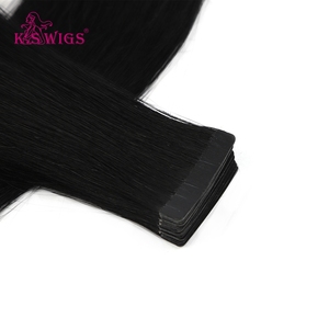 Cinta Adhesiva para Cabello K.SWIGS Superfina de PU sin Costuras, Cabello Remy Chino Suave de 12-28 Pulgadas, Ligero, Invisible y Cómodo de Usar - Product Image 1