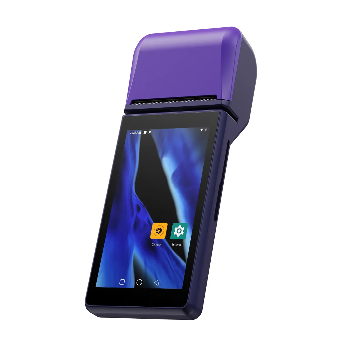 เครื่อง POS NFC แบบสองซิมแอนดรอยด์9ตัวชาร์จไฟได้ชนิด c 2G/3G/4G