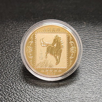 2026 gros personnalisé métal estampage cheval chinois année Souvenirs plaqué or pièces Collection pièce à vendre
