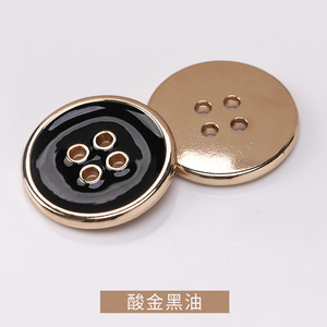 Botones Decorativos de Metal para Coser, 4 Agujeros, Color Dorado y Plateado, para Prendas de Mujer - Product Image 3